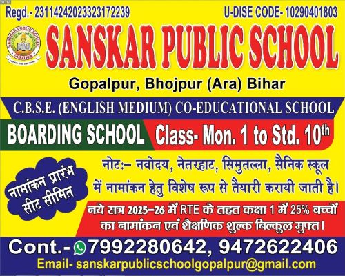 Banner : SANSKAR PUBLIC SCHOOL